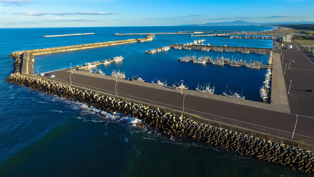 Japanese fishing port