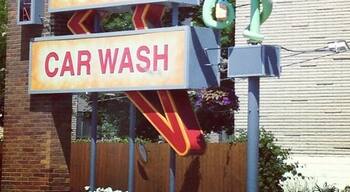 I love this sign. Spotted near the UW Madison campus. #iconography #vaf2012 #octopus #sign #retro