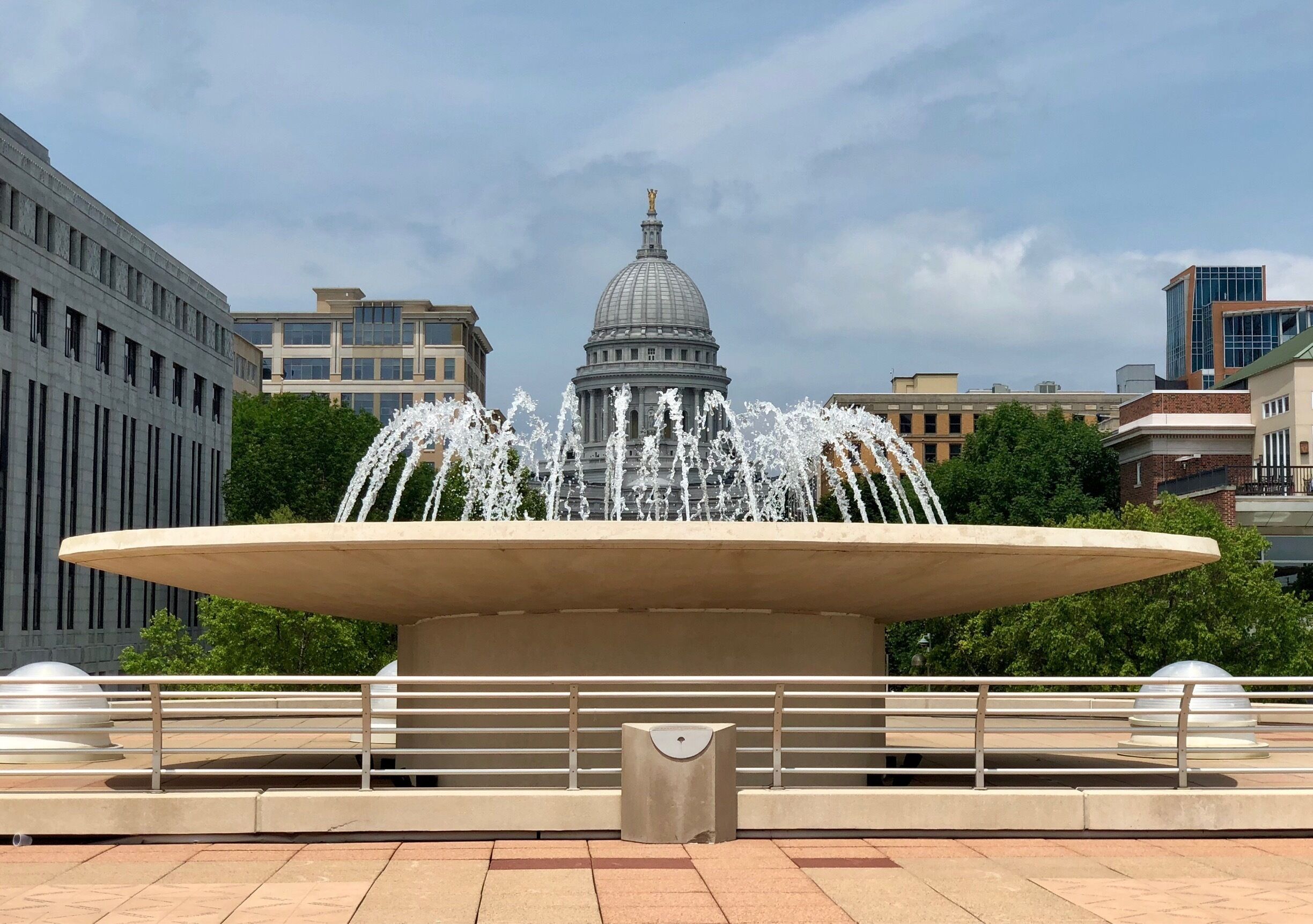 The view of the Capitol from the rooftop Monona Terrace is breathtaking 