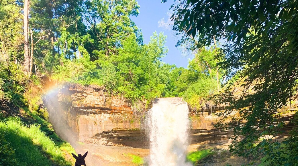 Cute waterfall in the depths of the park. Super easy access. They charge parking but if you drive down the block it’s not a far walk!
6•13•19