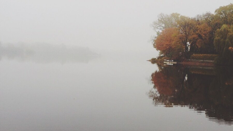 Foggy afternoon over Cedar Lake south beach. A beautiful sanctuary in the middle of Minneapolis.