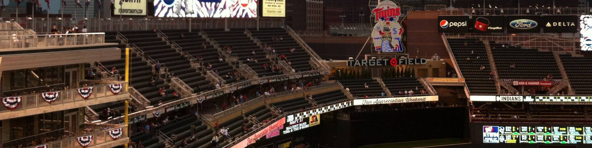 Target Field was the 3rd MLB stadium that I have visited. The weather was pretty cloudy, but it was a nice stadium nevertheless.