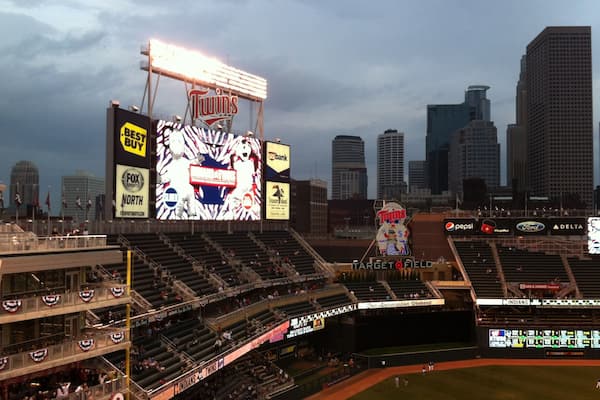 Target Field was the 3rd MLB stadium that I have visited. The weather was pretty cloudy, but it was a nice stadium nevertheless.
