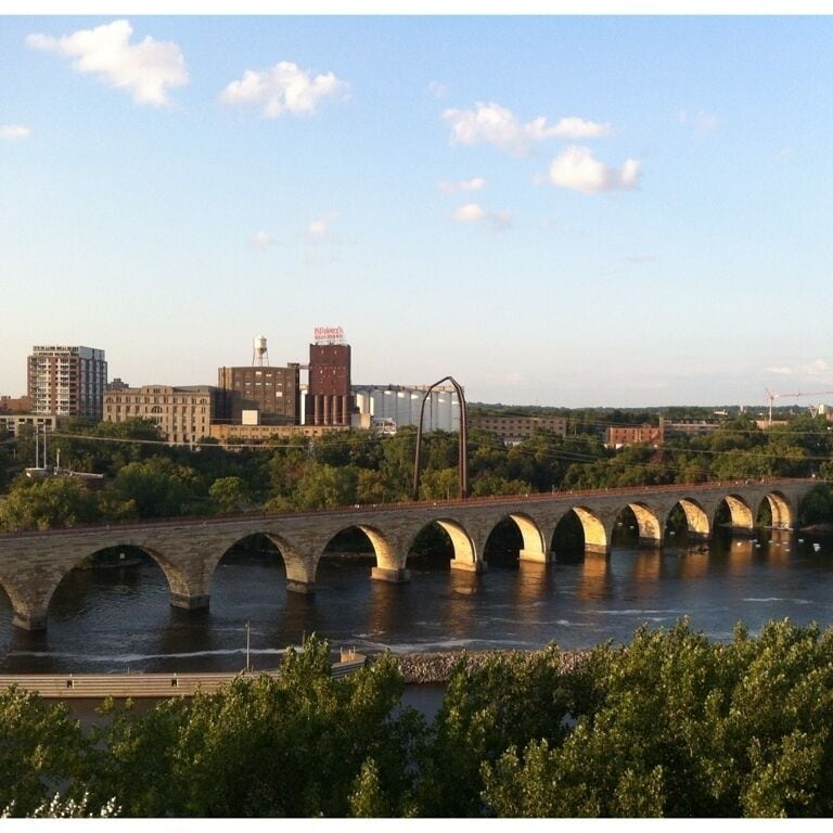 The Stone Arch Bridge.