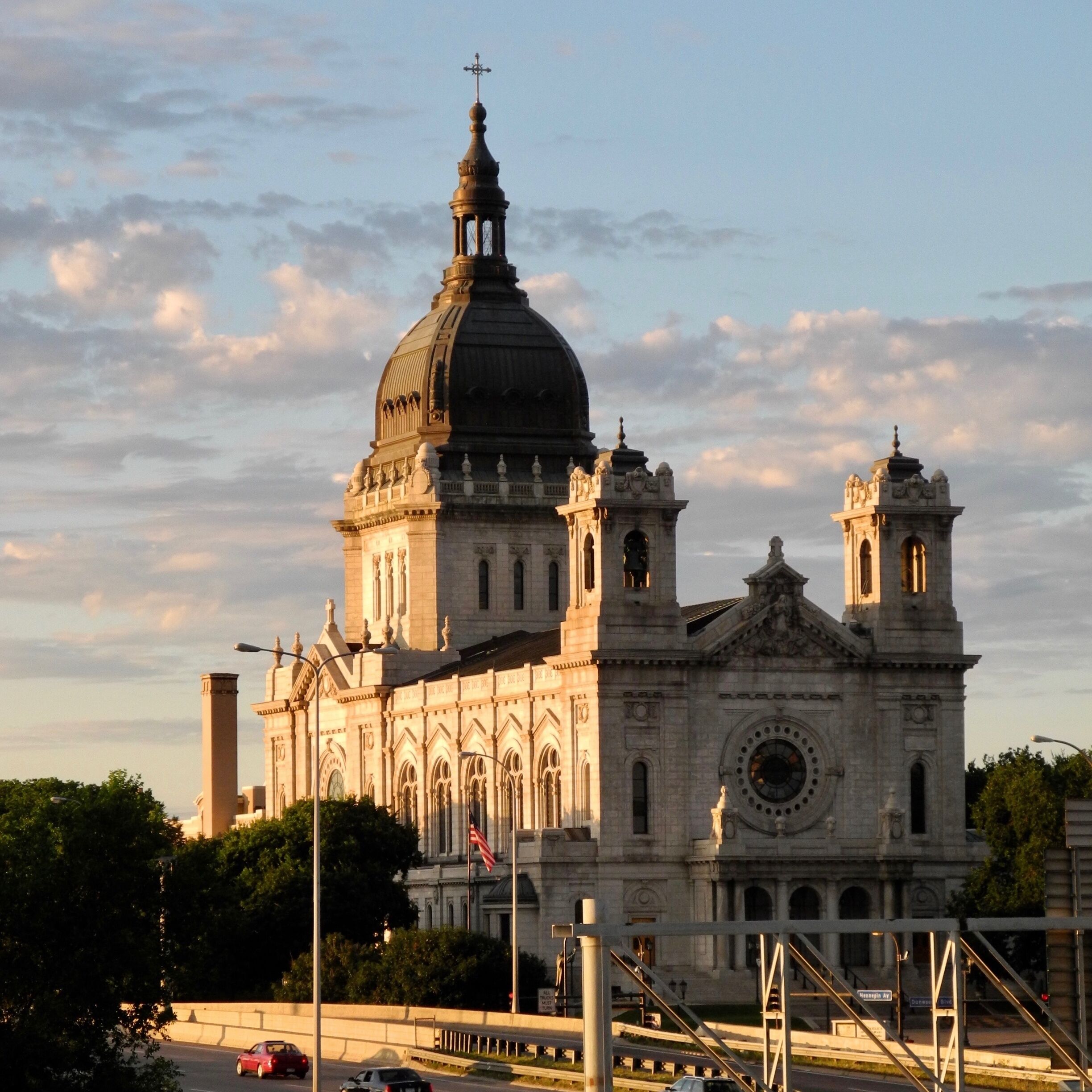 The Basilica of Saint Mary is a Roman Catholic minor basilica located on its own city block along Hennepin Avenue between 16th & 17th Streets in downtown Minneapolis, Minnesota. It was the first basilica established in the United States.

#InStone #Details #Golden #OnTheRoad