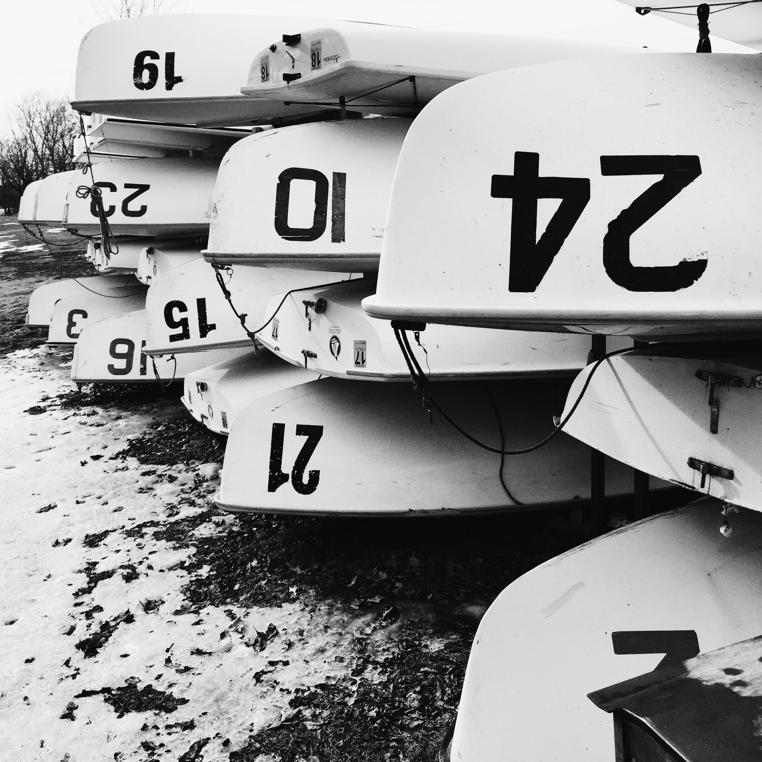 Rental canoes at Lake Calhoun in Minneapolis 