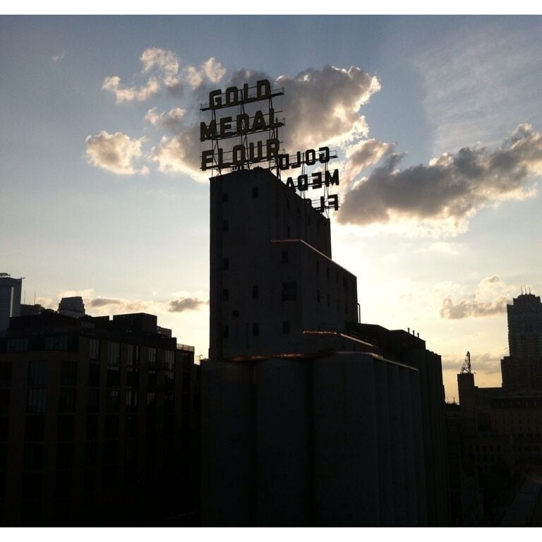 Outline view of the Mill City Museum in Minneapolis, Minnesota.