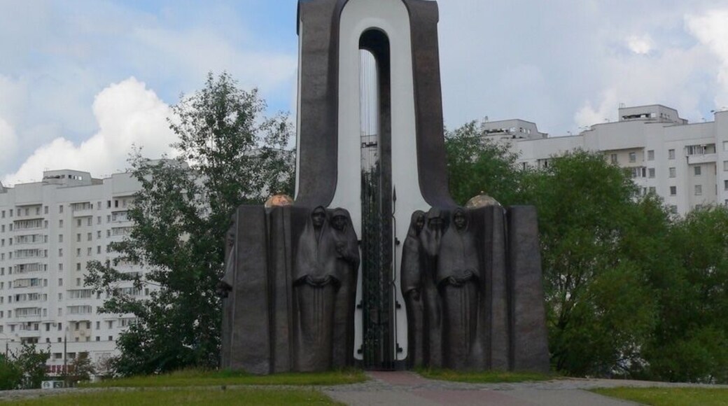 The Island of Courage and Sorrow (also known as the Island of Tears, a small footbridge leads from the Trinity to the Island of Tears, a memorial commemorating Soviet soldiers from Belarus who died in the decade-long war with Afghanistan between 1979 and 1989. The centrepiece is the chapel, with haunting figures of grieving mothers, sisters and widows at its base. A nearby fountain features the boy-like figure of an angel, rigged up to cry teardrops. You may notice that a certain part of his anatomy is shinier than the rest. This is explained by the tradition of newlyweds visiting war memorials on their wedding day, and a modern folk belief that if the bride gropes this poor young ladâs privates sheâll be guaranteed children.