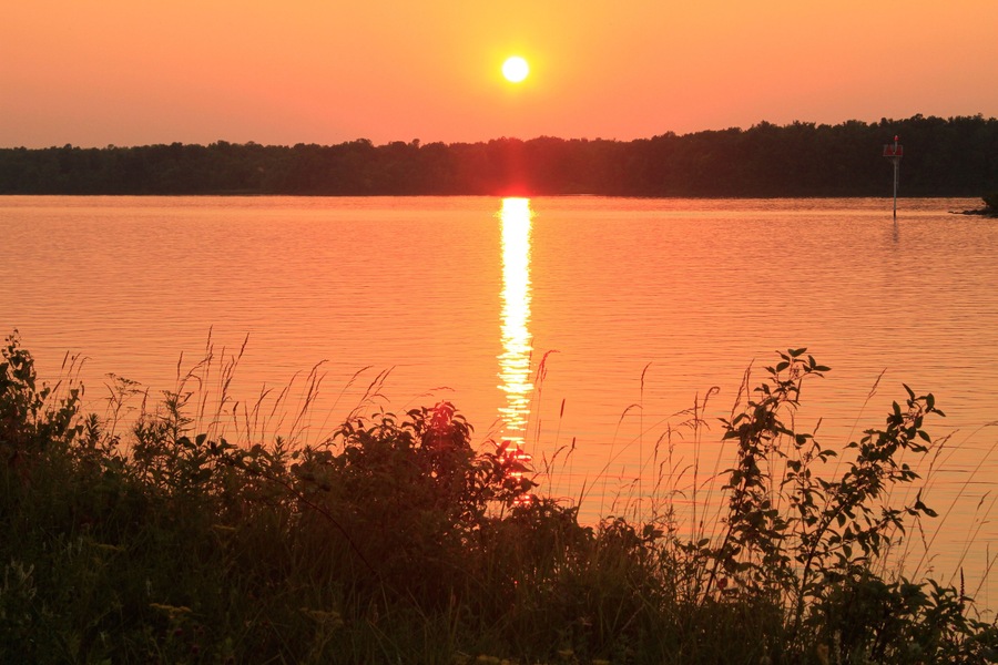 Sunset on the St Lawrence River, Massena, New York