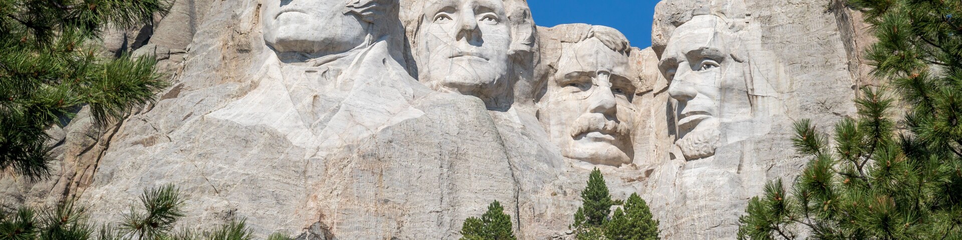 The Carved Busts of George Washington, Thomas Jefferson, Theodore “Teddy” Roosevelt, and Abraham Lincoln at Mount Rushmore National Monument