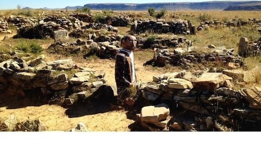 The royal graves in Lesotho. Everyone is buried looking towards east. Not so sure why. Beautiful original way they still burry people