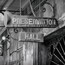 A sign reading "PRESERVATION HALL" hanging from a metal structure.
