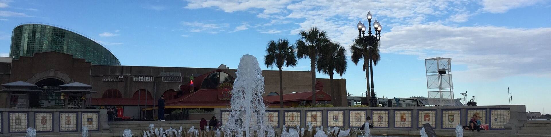 Spanish Plaza, New Orleans, LA #NewOrleans #Louisiana