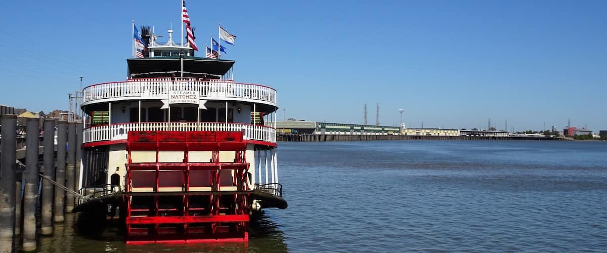 See the real steam powered engines on the Steamboat Natchez.
