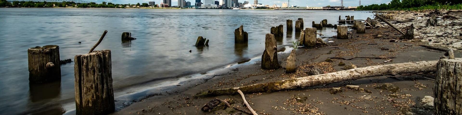 Nice city landscape of New Orleans! Very smelly on the shoreline!