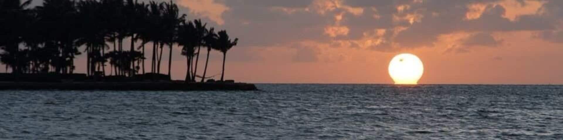 A beautiful sunset over the Keys. Watching playful dolphins too.