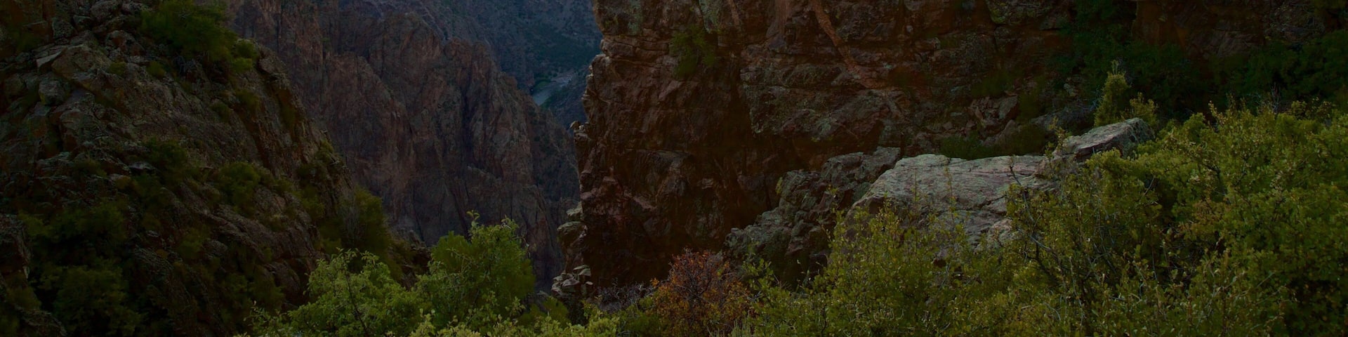 Montrose featuring a sunset, tranquil scenes and a gorge or canyon