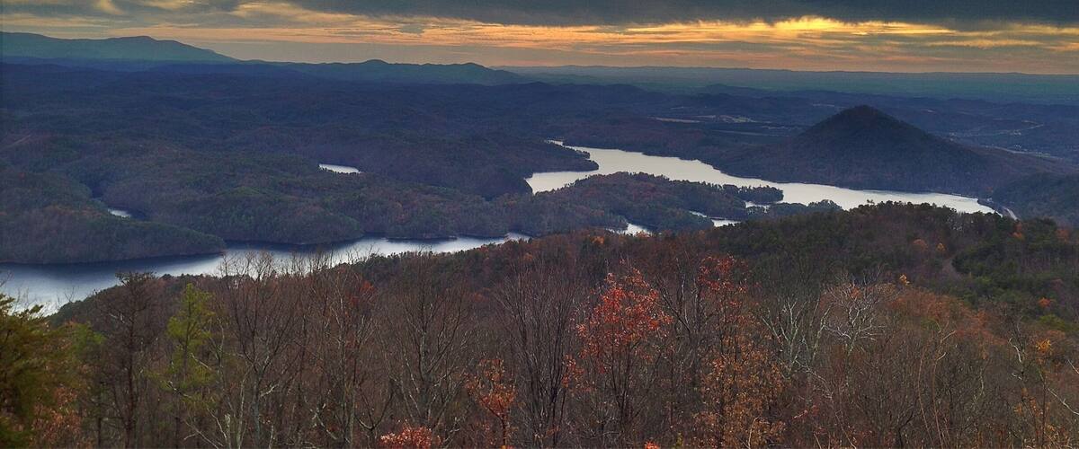 Sunset over the Tennessee Valley.
