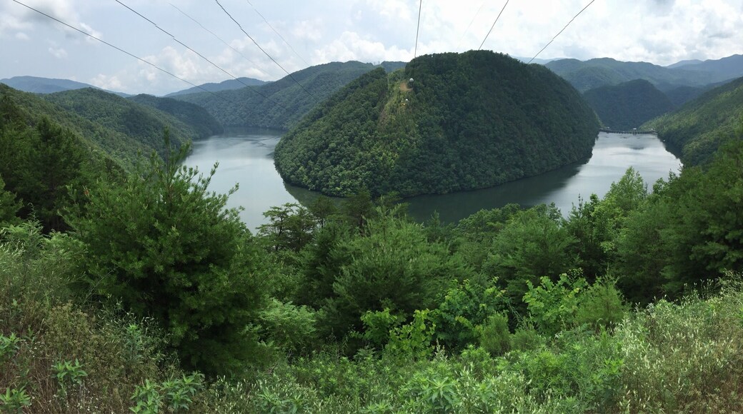 Fontana Dam view from The Tail of the Dragon: