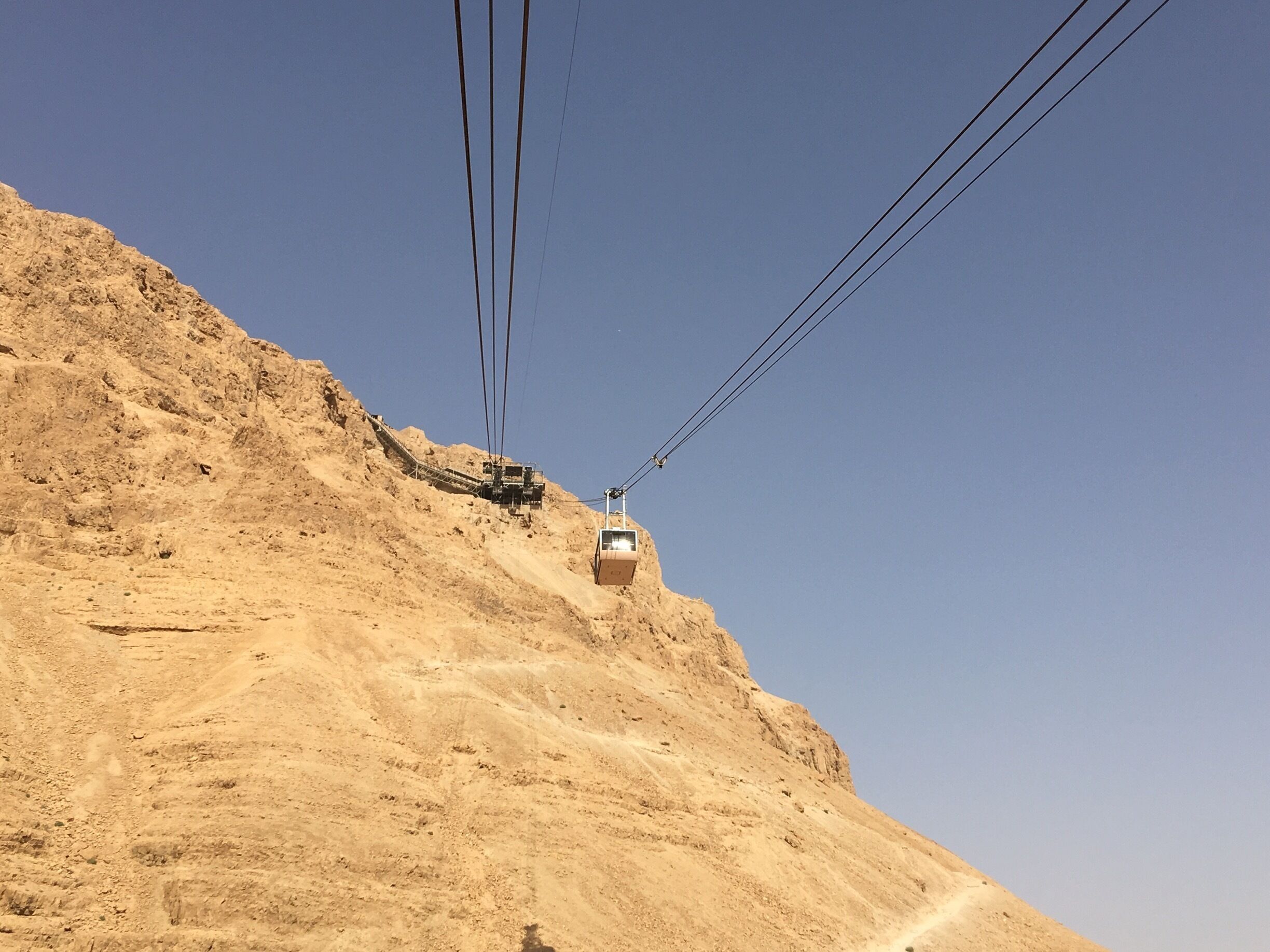 Cable Car goin up to Masada "The Bible Land"