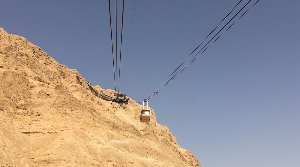 Cable Car goin up to Masada "The Bible Land"