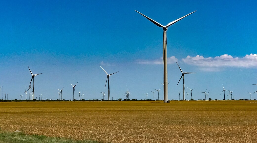 Traveling with the family up to Colorado was encountered with these amazing “giants” (like my wife calls them). Miles and miles of these
Wind propelled power sources that feed energy to a lot of the farms around them. Pretty epic.