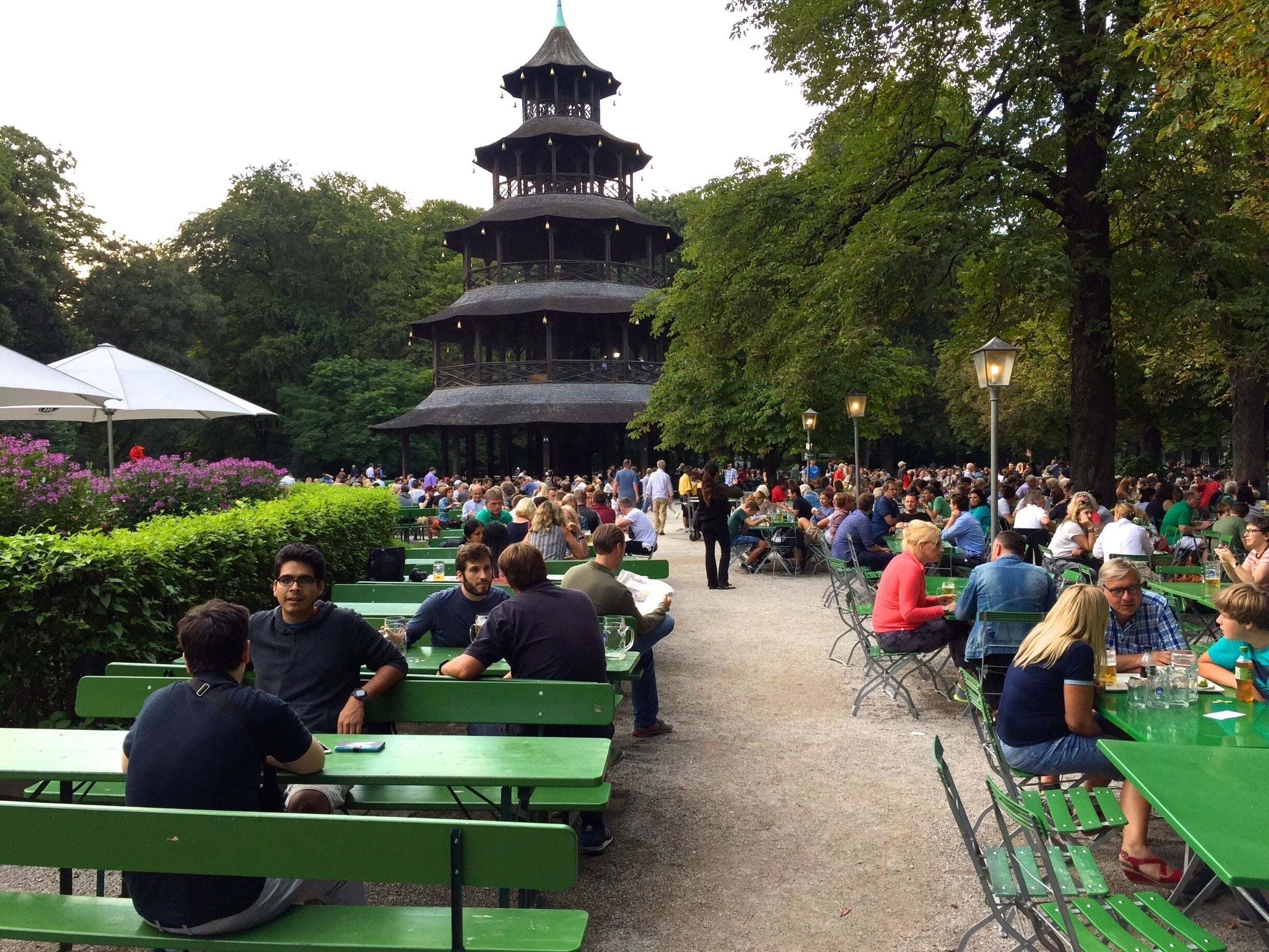 The Englischer Garten is a large public park in the centre of Munich, Bavaria, stretching from the city centre to the northeastern city limits.