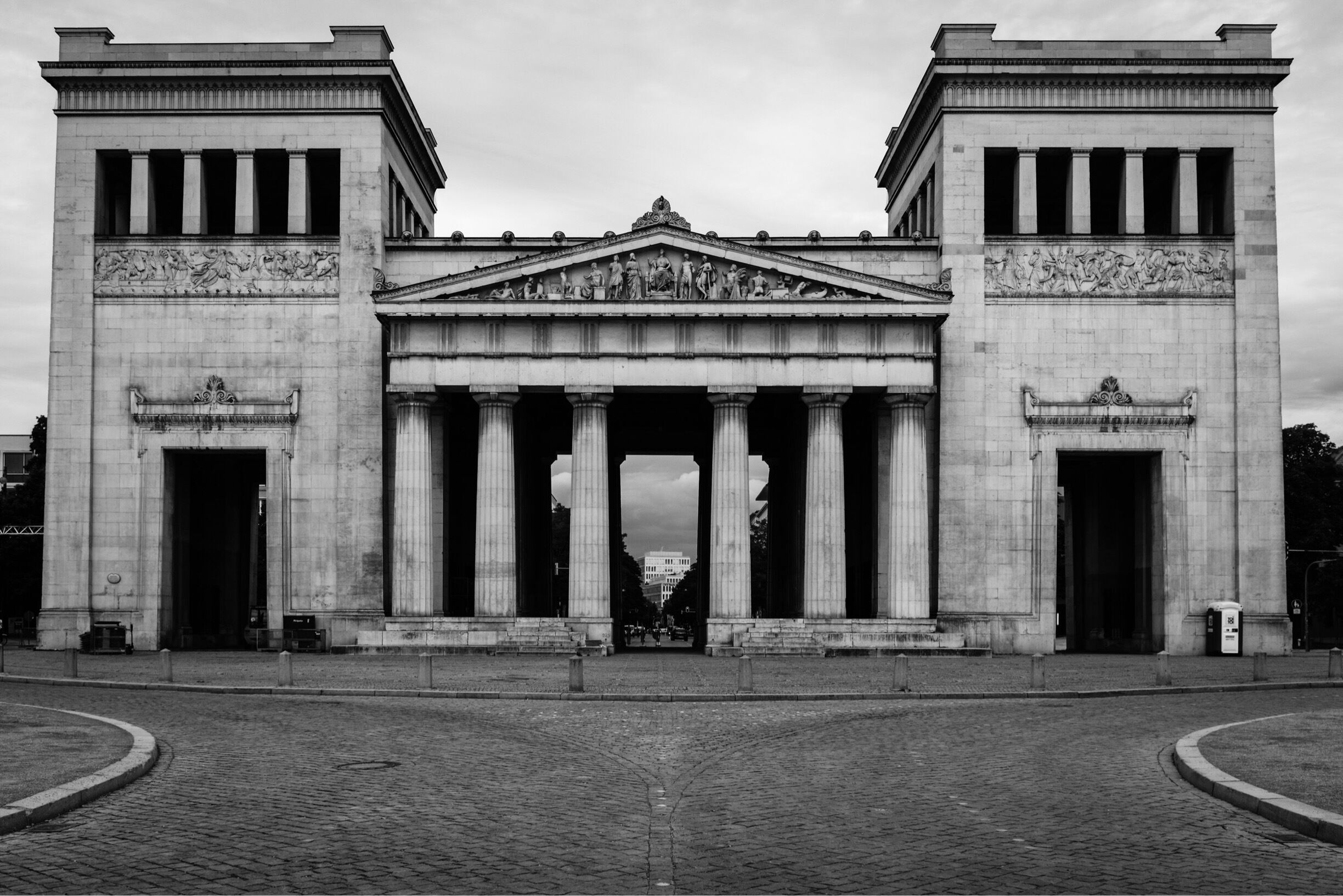 A grand neoclassical building with large columns and a central pediment.