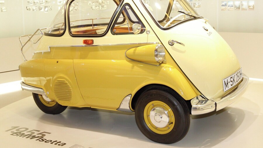 I'm not a "Gear-Head" by any means but... I do love German engineering and am specially fond of BMW, who now owns MINI Cooper.
This is the 1955 BMW Isetta
