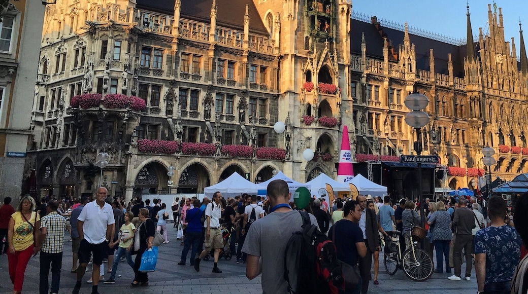 The City Center of Munich and my home.