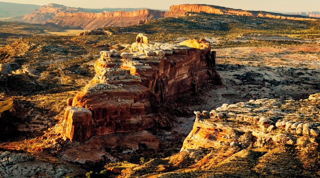 Taken from a Hot Air balloon somewhere between Moab and Canyonlands. Early morning, just spectacular and an experience I'd highly recommend