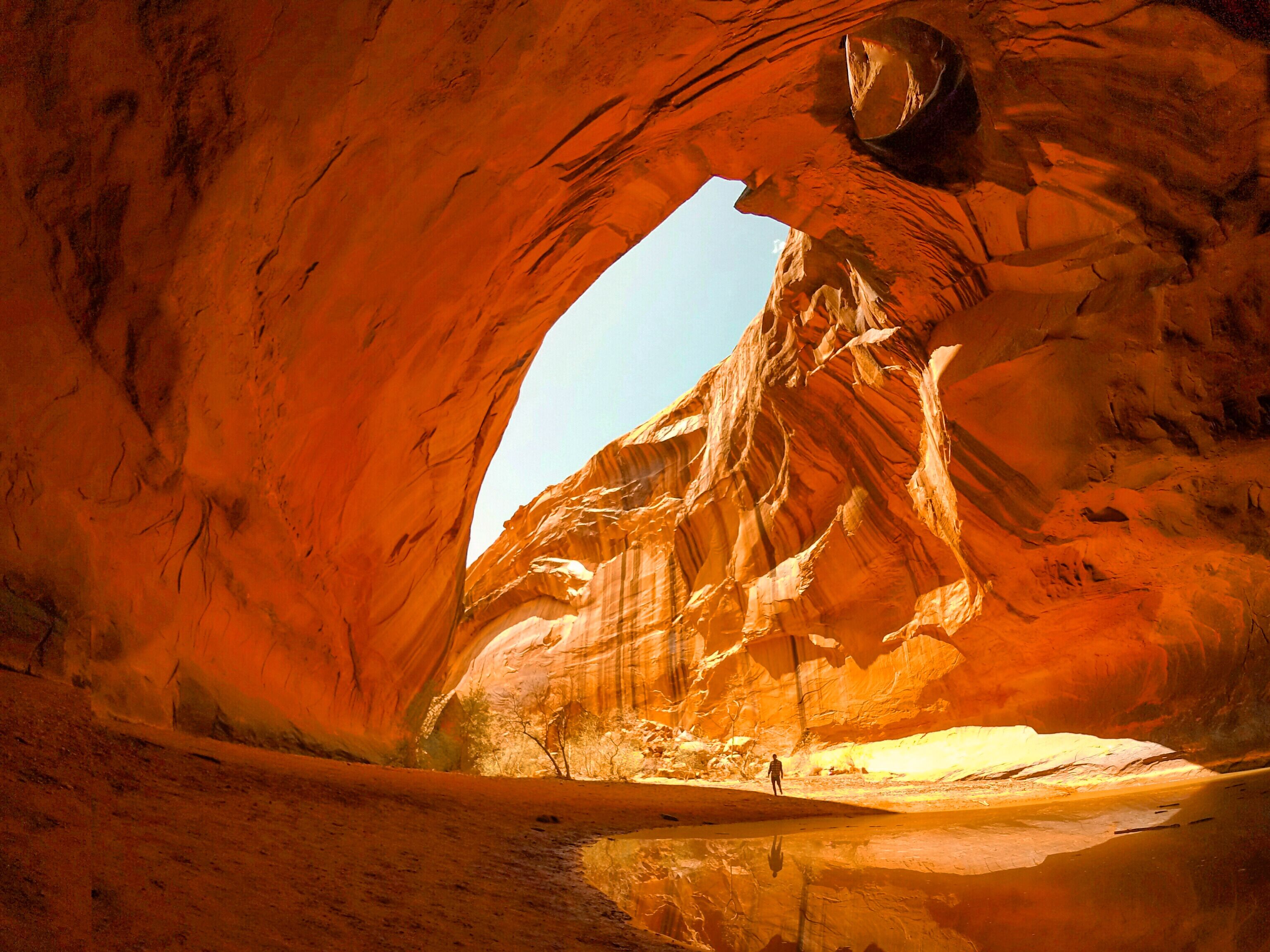 The incredibly beautiful Golden Cathedral. We love Escalante, Utah because it is very underrated and less crowded in comparison to the nearby Zion NP and Bryce Canyon. #Adventure

Quick Tip: Wear water-friendly shoes! You'll have to cross the river a few times to reach the canyon.