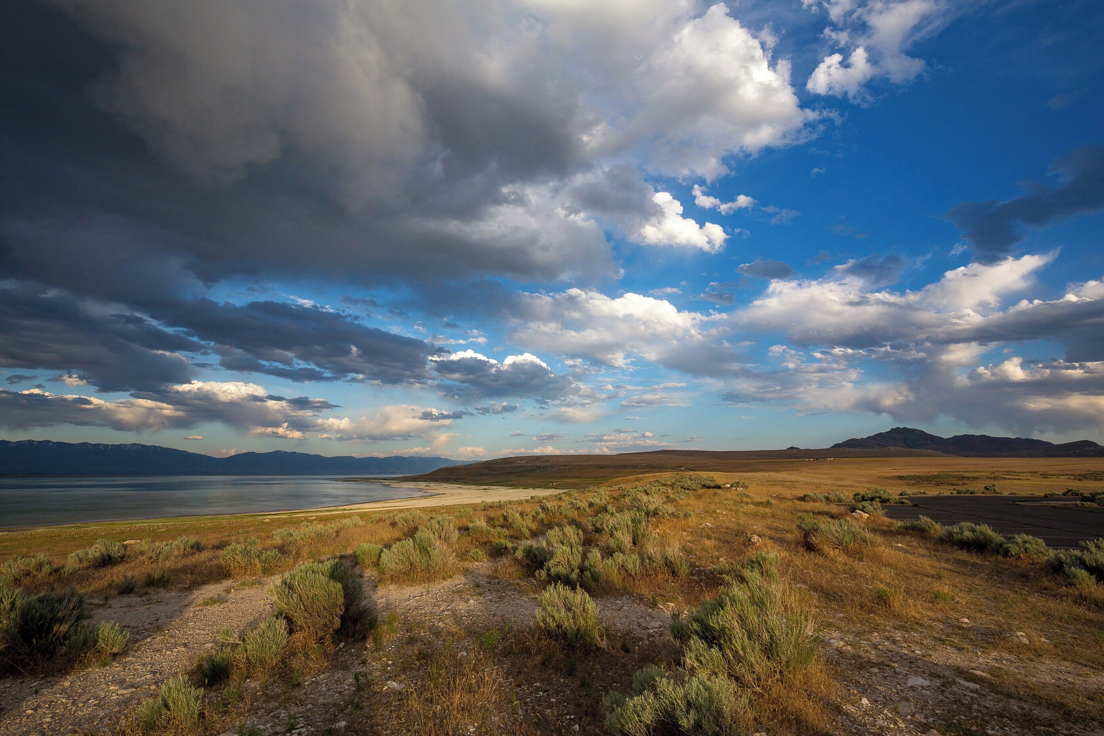 Antelope Island is beautiful state park just north of Salt Lake City on the Great Salt Lake. It is a nature reserve with bison, antelope (duh!) and some sweet Burrowing owls. This picture is east from the Visitor Center over the beach at Buffalo Bay.

#LifeAtExpedia
#Beaches