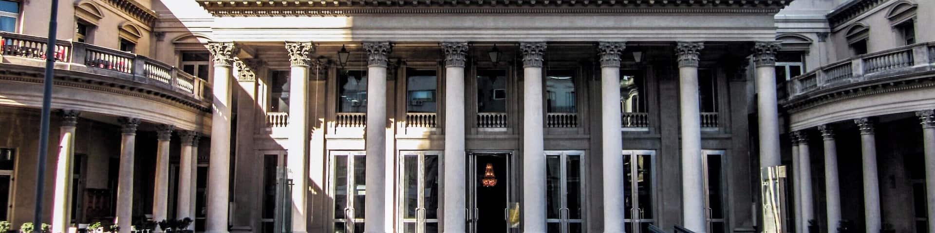 Solís Theatre in Odl Town Montevideo, Uruguay. It opened in 1856 and the building was designed by the Italian architect Carlo Zucchi.