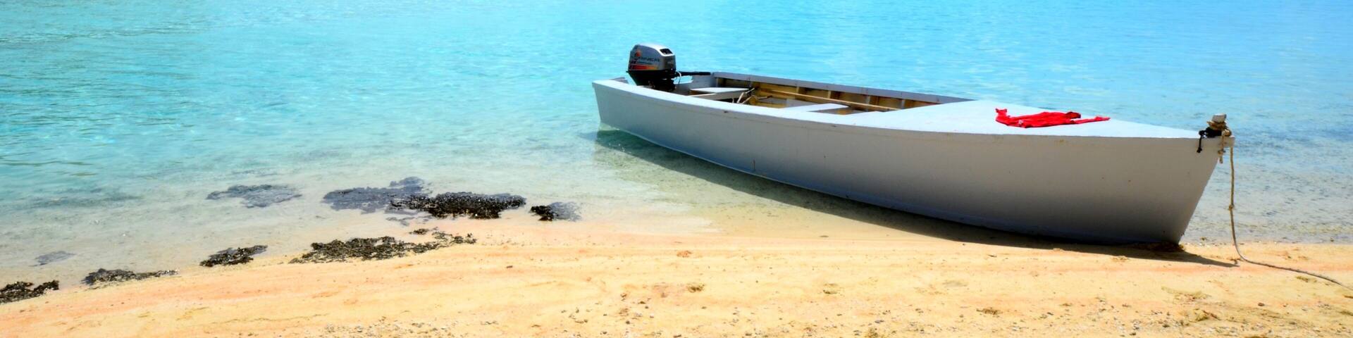 Turquoise Lagoon and White Sand Beach in Mataiva, French Polynesia