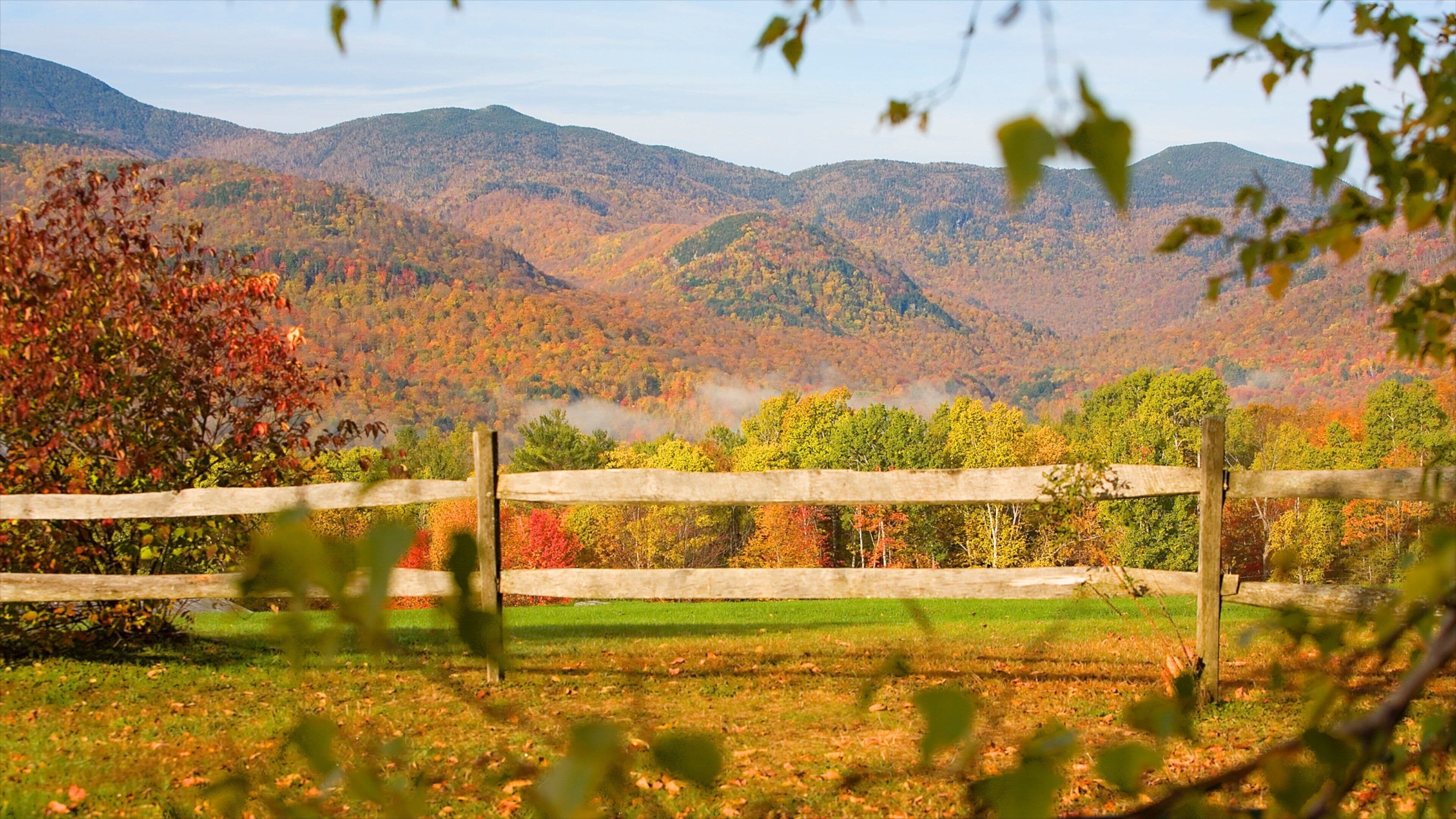 Vermont mettant en vedette montagnes, feuilles d’automne et paysages