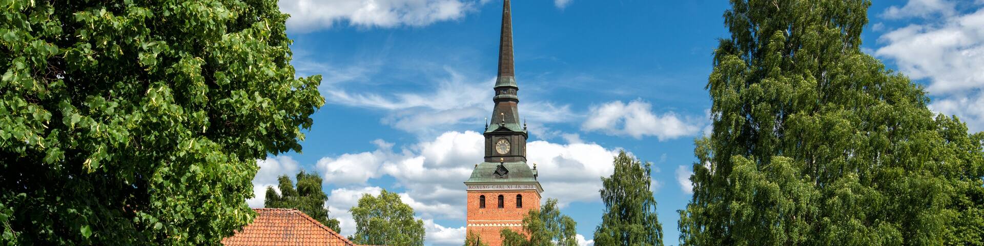 A summer day in early July in Mora in the Swedish folklore district Dalecarlia. During winter historic Mora is the finish for Vasaloppet, the world's most famous long distance cross-country ski race.