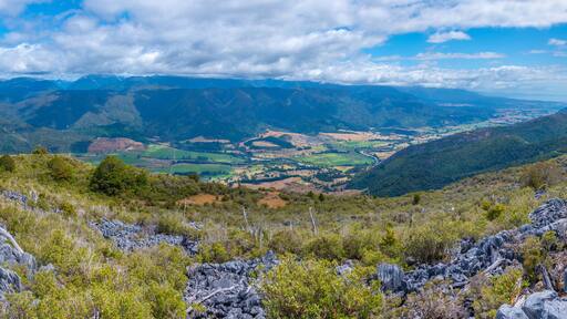 Panorama of New Zealand from Takaka hill
