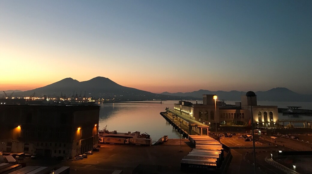 Napoli at Sunrise... View from Skyhouse B&B balcony.