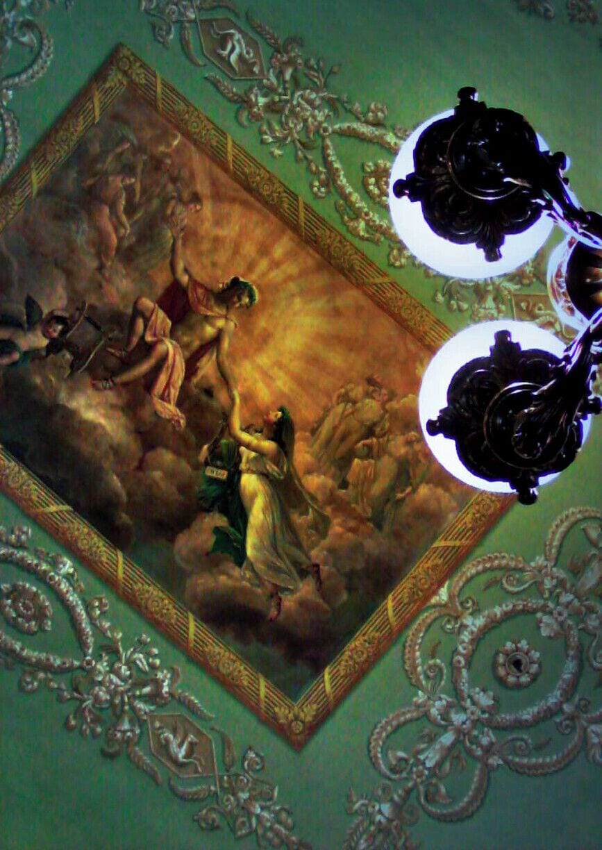 Zevallos of Stigliano Palace roof. The Palace is a splendid 17th century building which houses many masterpieces of the international art, first of all the "Martyrdom of St. Orsola" by Caravaggio and a rich section dedicated to the 18th and 19th century landscape painting by Van Wittel and Pitloo.
