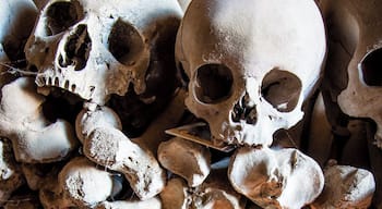 The Fontanelle cemetery in Naples is a charnel house, an ossuary, located in a cave in the tuff hillside in the Materdei section of the city. It is associated with an important chapter in the folklore of the city.