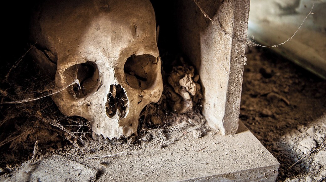 The Fontanelle cemetery in Naples is a charnel house, an ossuary, located in a cave in the tuff hillside in the Materdei section of the city. It is associated with an important chapter in the folklore of the city.