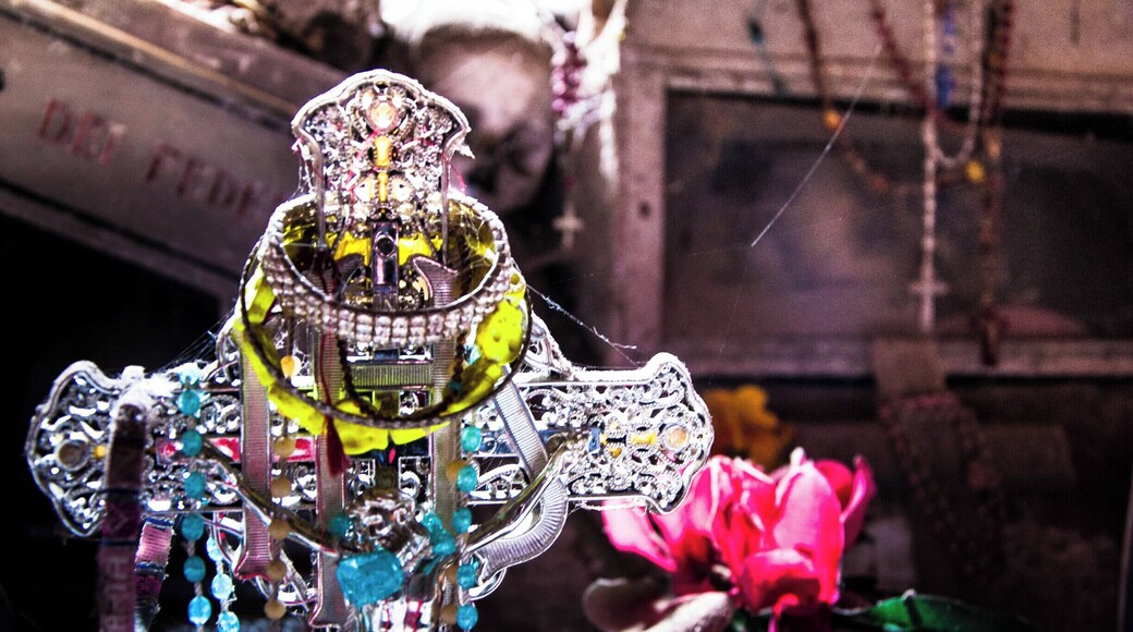 Located in the Valley of the Dead, Naples ancient necropolis and modern day Rione Sanità district is a 30,000 square meter cavern burrowed into the tufo of Capodimonte Hill. Named for the abundance of fresh water springs in the area, some estimates say the Fontanelle Cemetery once held some 8 million human bones. The skeletal remains of those too poor to afford a proper burial place and the untold number of souls claimed by disease.