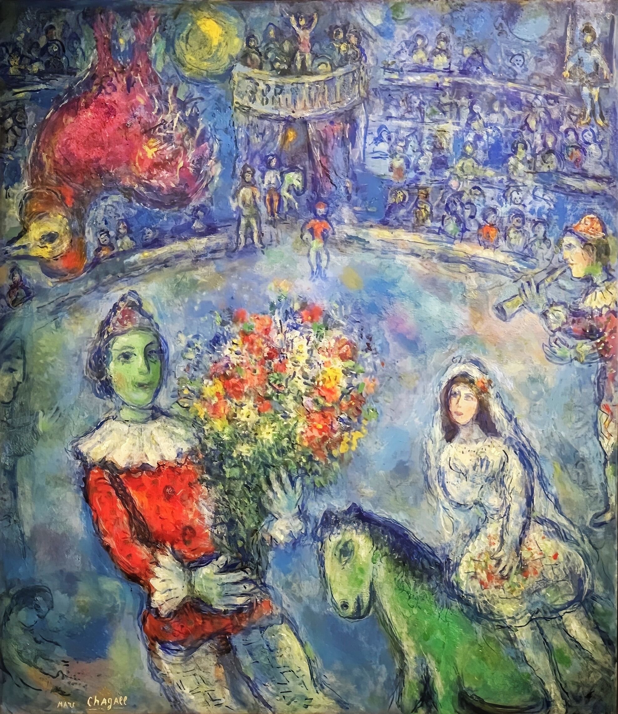 #Napoli #Naples #Napoles #MarcChagall #LapisMuseum
During a brief stay in Naples I had the opportunity to see the Chagall - Sogno d'Amore exhibition. The exhibition took place at the Basilica Della Pietrasanta (Lapis Museum) and was divided into 5 sections (Russian Traditions, his relationship with Intellectuals and Poets, his religiosity with Bible-inspired works, Nature and human behavior). Chagall's works are very colorful and with broad strokes. They stand on a borderline between dream and reality where memories, poetry, religion and war mingle.
Numa breve estadia por Nápoles tive a oportunidade de ver a exposição Chagall - Sogno d'Amore. A exposição aconteceu na Basilica Della Pietrasanta (Lapis Museum) e estava dividida em 5 seções (Tradições Russas, o seu relacionamento com Intelectuais e Poetas, a sua religiosidade com trabalhos inspirados na Bíblia, a Natureza e o comportamento humano). As obras de Chagall são bastante coloridas e com traços largos. Ficam numa fronteira entre o sonho e a realidade onde se misturam memorias , poesia, religião e guerra.