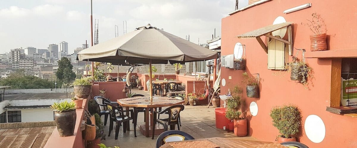 In an expensive city, this place stands out as an excellent budget option. Central location, nice rooms and the biggest plus is the rooftop bar/restaurant to hang out on in the evenings, mingling with other travelers and locals and enjoying some great home cooked food.
#nairobi #bedandbreakfast #kenya #budgethotel
