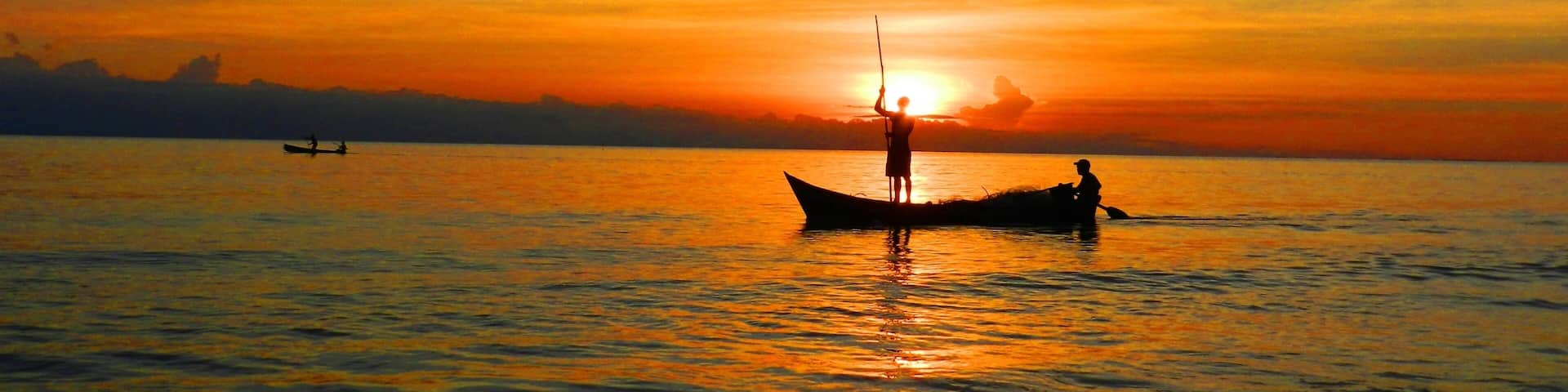 Atardecer en Necoclí, Antioquia, Colombia. Puesta del sol en el Golfo de Urabá.