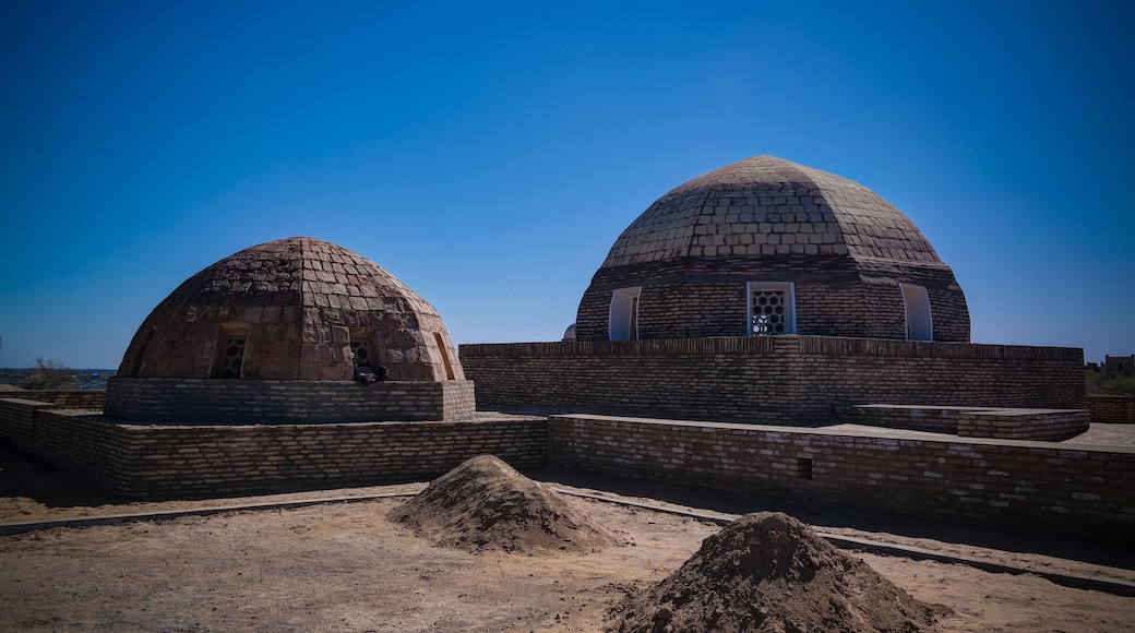 View to Mazlumkhan Sulu mausoleum in Mizdakhan at khodjeyli, Karakalpakstan,uzbekistan