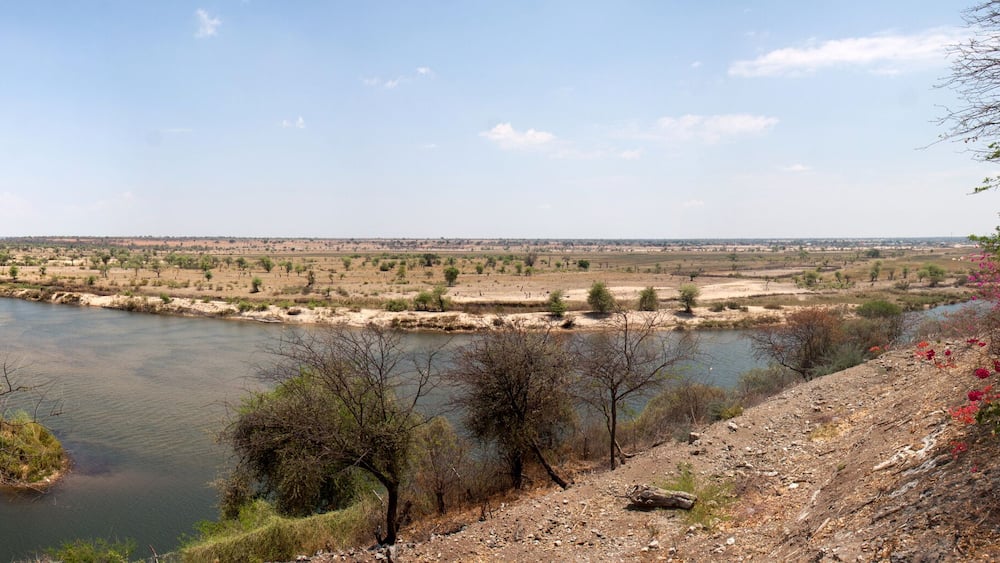 Rundu, Namibia: Kavango river in the Kavango region of Namibia on the border with Angola