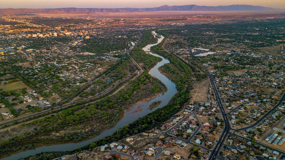 Rio Grande River in Albuquerque, New Mexico