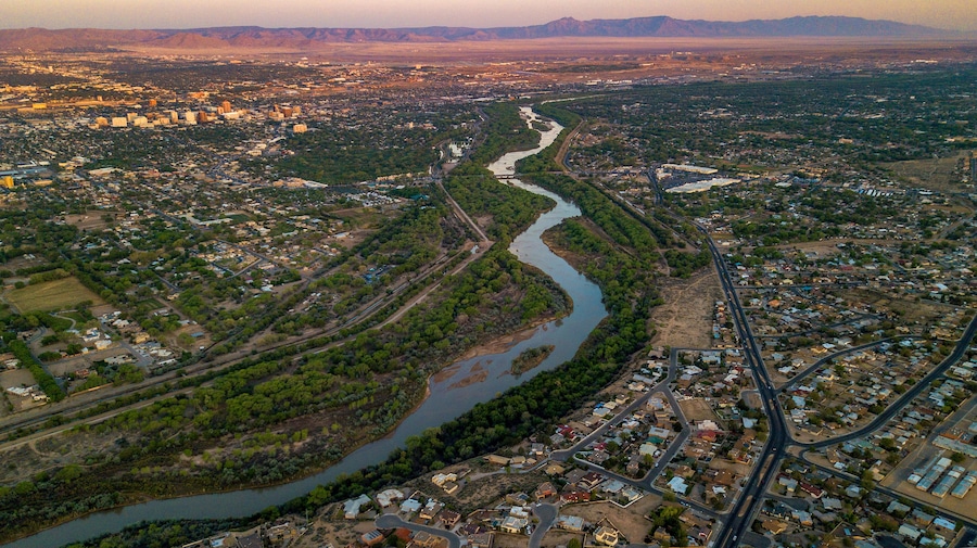 Rio Grande River in Albuquerque, New Mexico